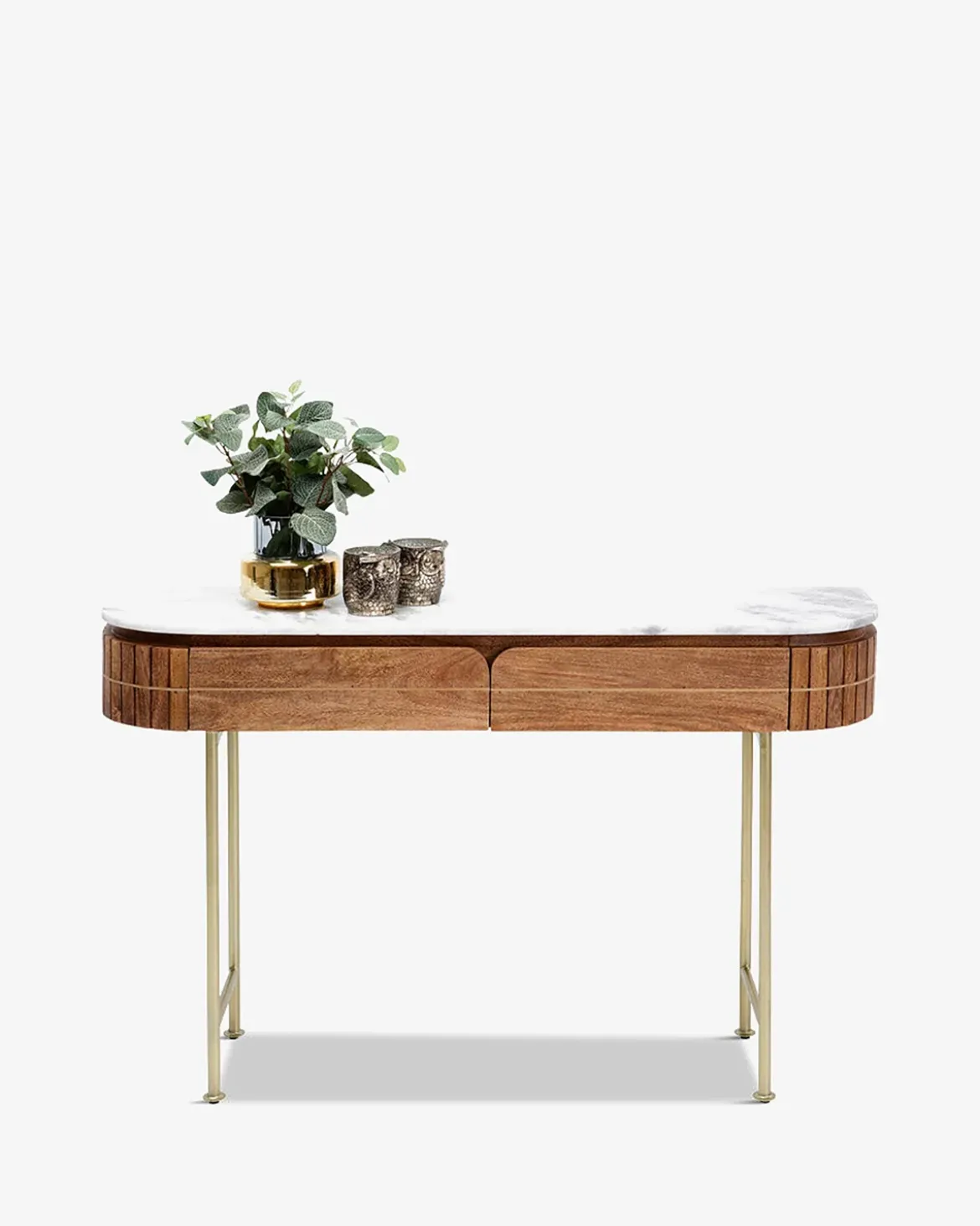 Grace konsolbord mango/ hvid marmor top Konsolbord