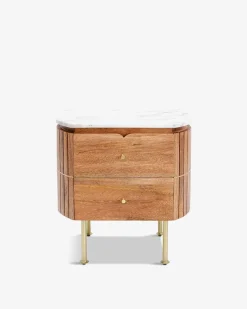 Grace sengebord Hvid marmor top