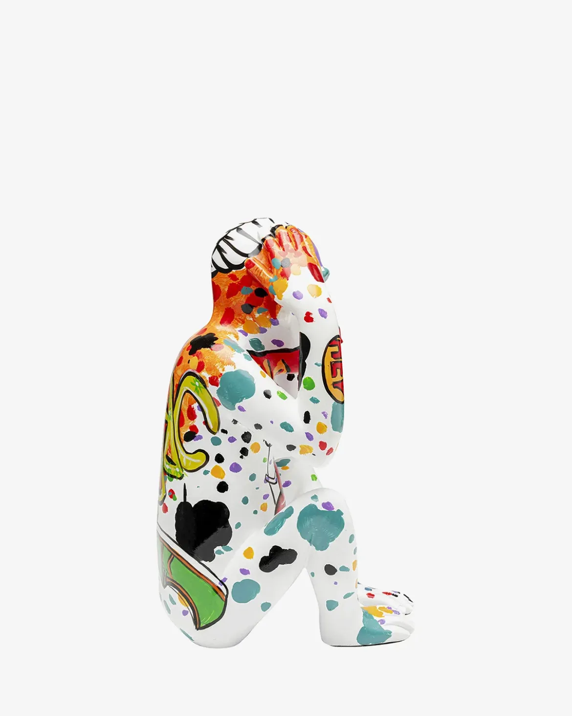 Graffiti monkey white Pynt
