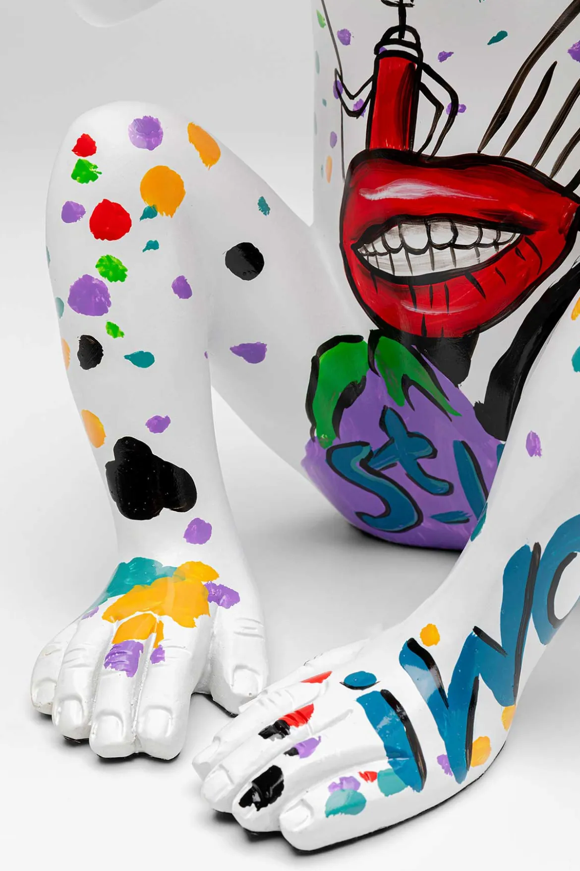 Graffiti monkey white Pynt