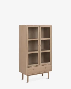 Hefe vitrine Eg hvidolieret