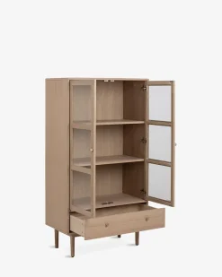 Hefe vitrine Eg hvidolieret