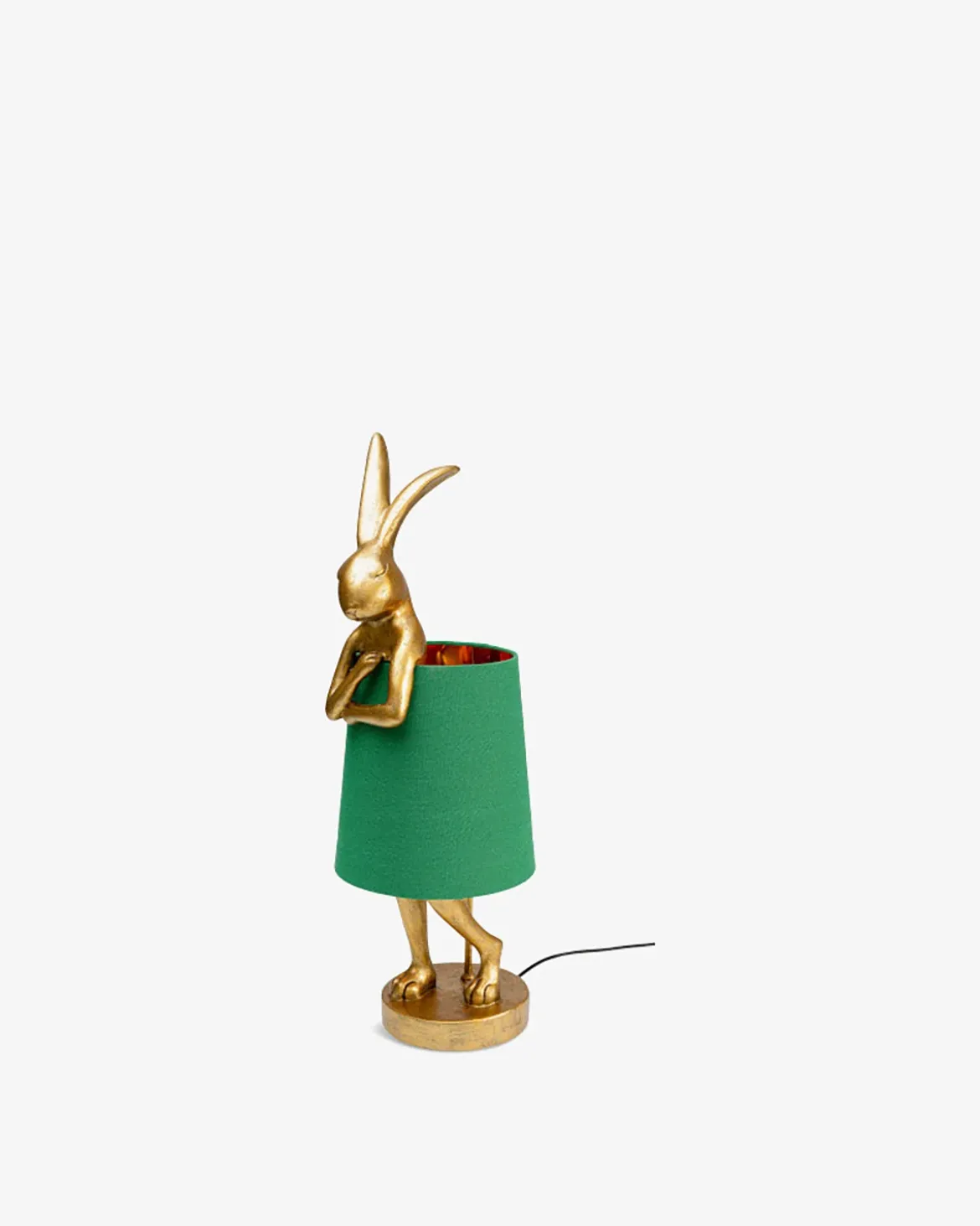 Kanin bordlampe Guld/grøn