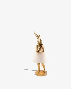Kanin bordlampe guld/hvid Bordlampe