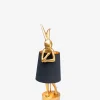 Kanin bordlampe Guld m. sort skærm
