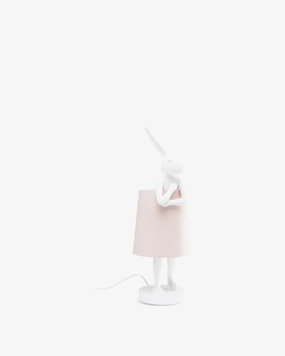 Kanin bordlampe Hvid/rosa