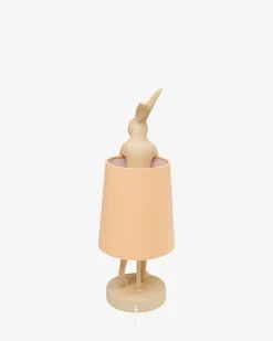 Kanin bordlampe peach/creme