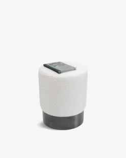 Kirsebær puf Creme bouclé