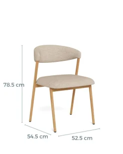 Larry Spisebordsstol, Beige/eg