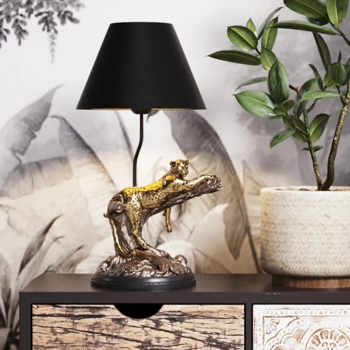 Leopard bordlampe Bordlampe