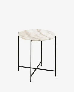 Light sidebord Hvid marmor