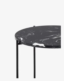 Light sidebord Sort marmor