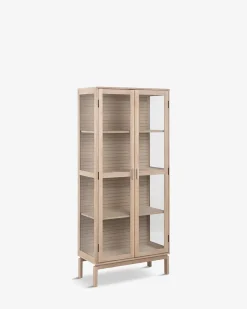 Linley vitrine Hvidpigmenteret eg