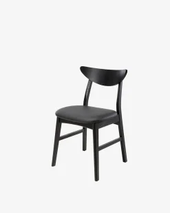 Liva spisestol sortbejdset eg