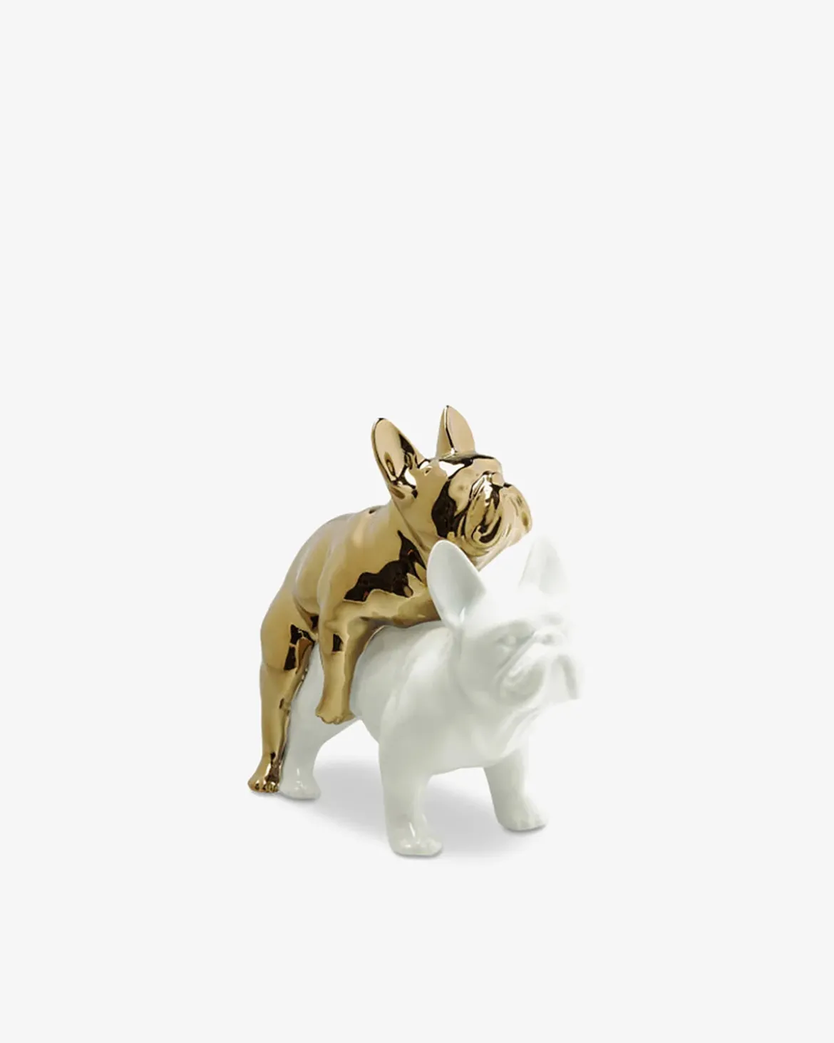 Love dogs figur Hvid/guld