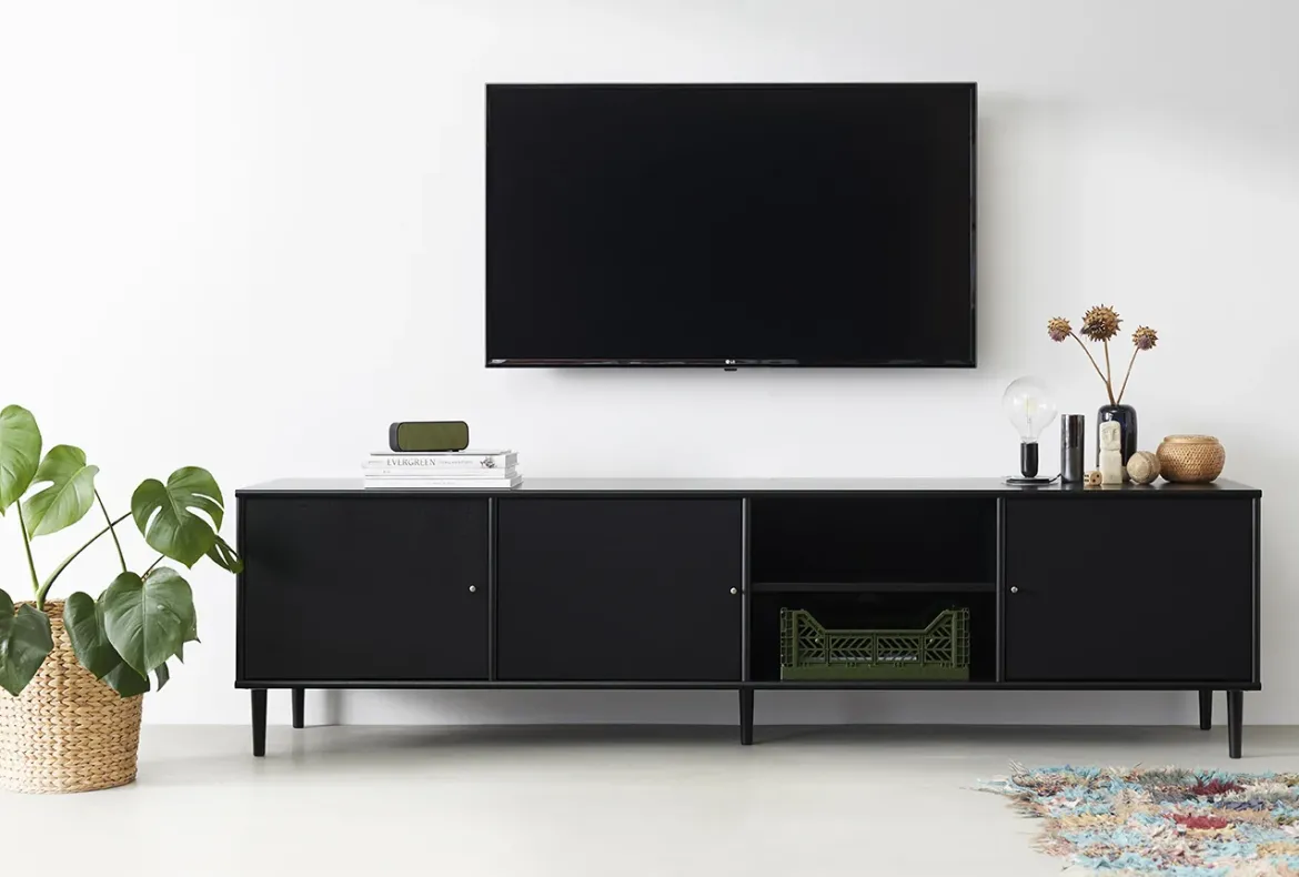 Mistral TV-bord Sortbejdest eg