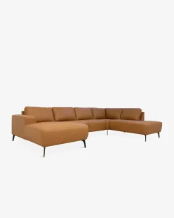 Modu byggesofa Lys cognac læder