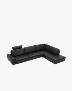 Modu hjørnesofa m/open end Sort læder