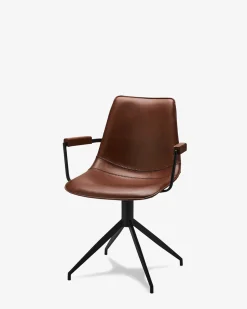 Nava spisebordsstol m/armlæn Cognac