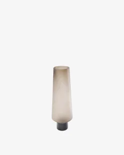 Noble ring vase Mat brun glas
