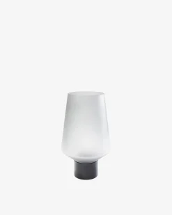 Noble ring vase Mat grå glas
