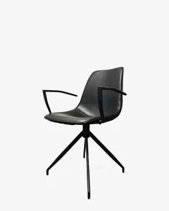 Noor spisebordsstol m. arm Sort