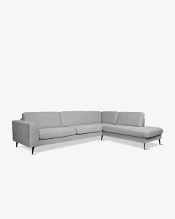 Nova hjørnesofa m/open end Lys grå