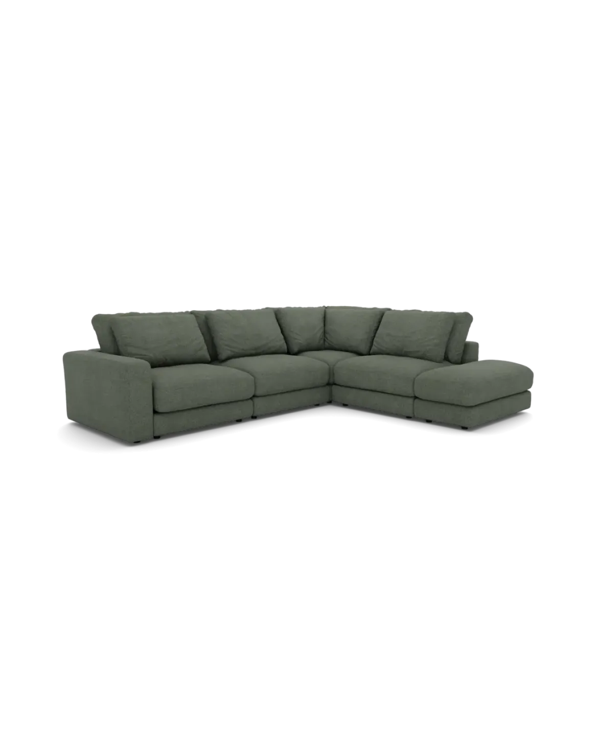 Rio hjørnesofa Højrevendt med pufafslutning