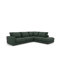 Rio hjørnesofa Højrevendt med pufafslutning