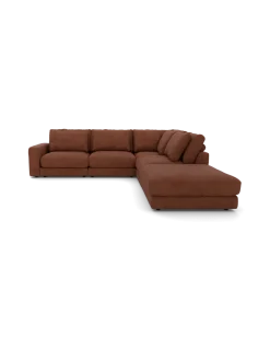 Rio hjørnesofa Højrevendt med stor pufafslutning