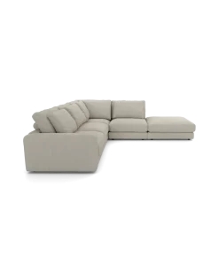 Rio hjørnesofa Højrevendt med stor pufafslutning