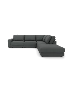 Rio hjørnesofa Højrevendt med stor pufafslutning
