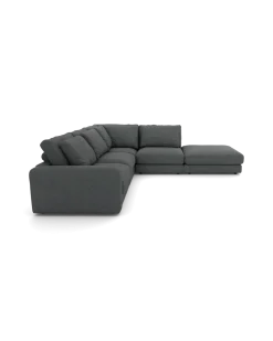 Rio hjørnesofa Højrevendt med stor pufafslutning