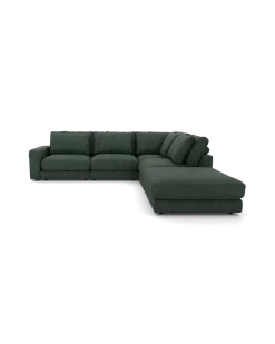 Rio hjørnesofa Højrevendt med stor pufafslutning