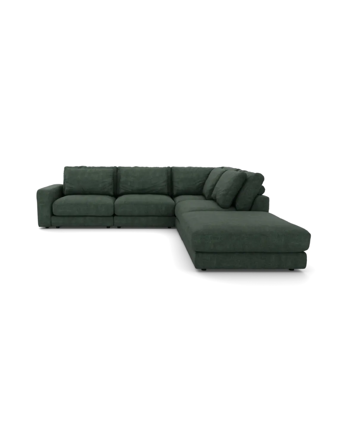Rio hjørnesofa Højrevendt med stor pufafslutning