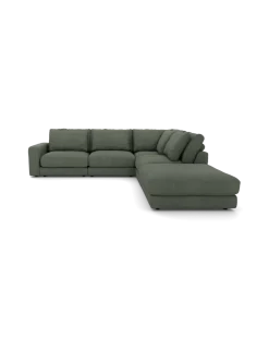 Rio hjørnesofa Højrevendt med stor pufafslutning