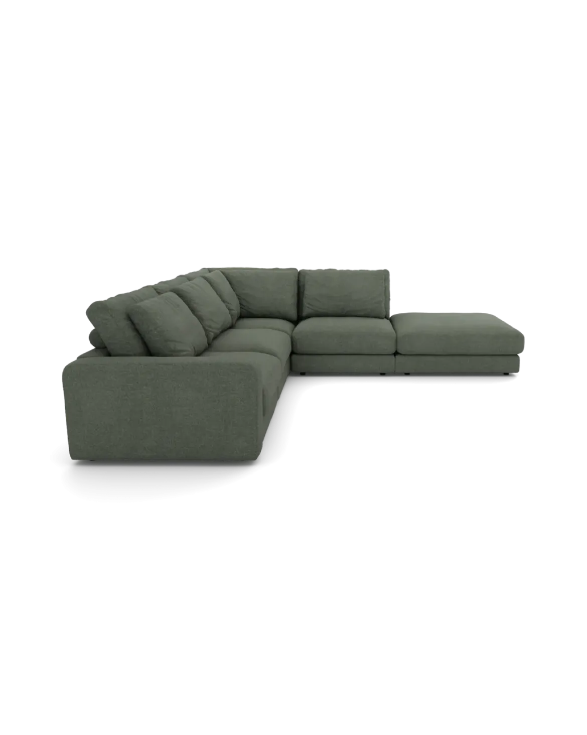 Rio hjørnesofa Højrevendt med stor pufafslutning