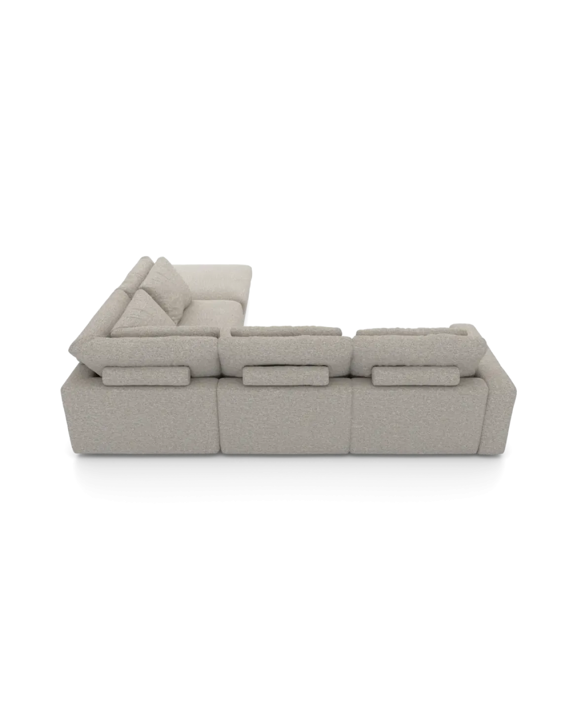 Rio hjørnesofa Højrevendt med stor pufafslutning