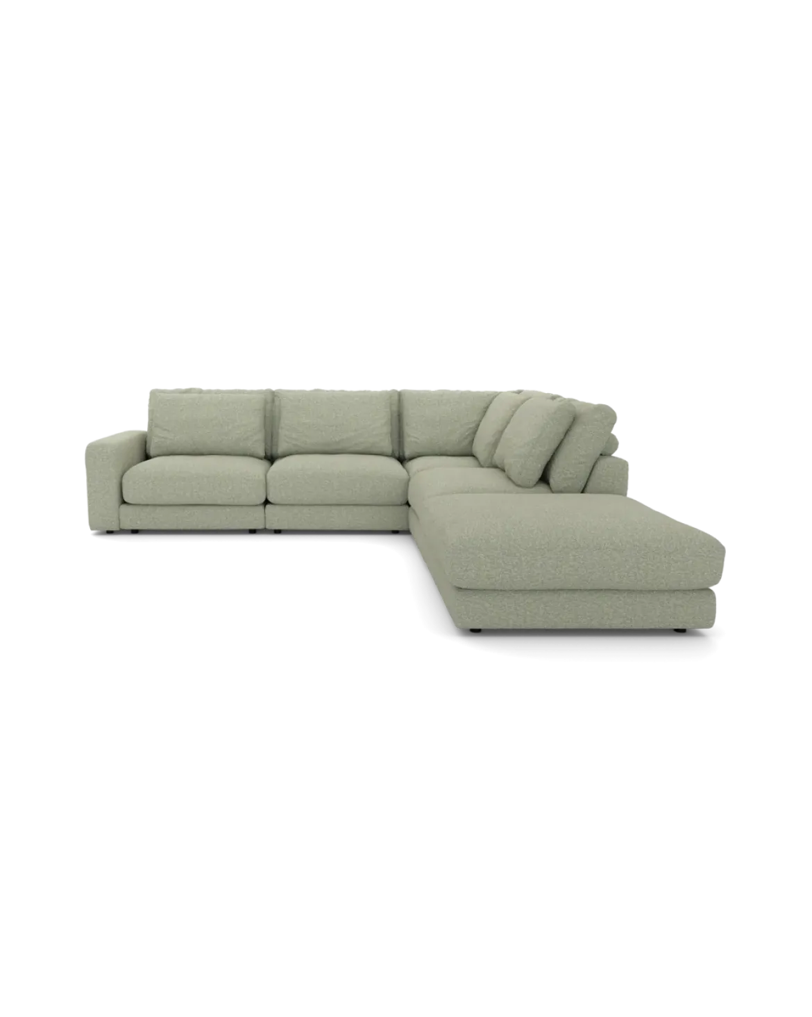 Rio hjørnesofa Højrevendt med stor pufafslutning