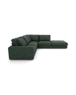 Rio hjørnesofa Højrevendt med stor pufafslutning