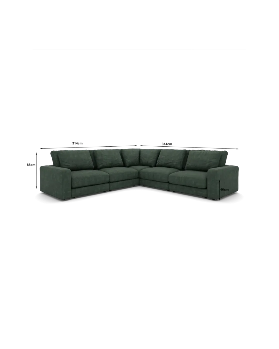 Rio hjørnesofa Vendbar symmetrisk opstilling