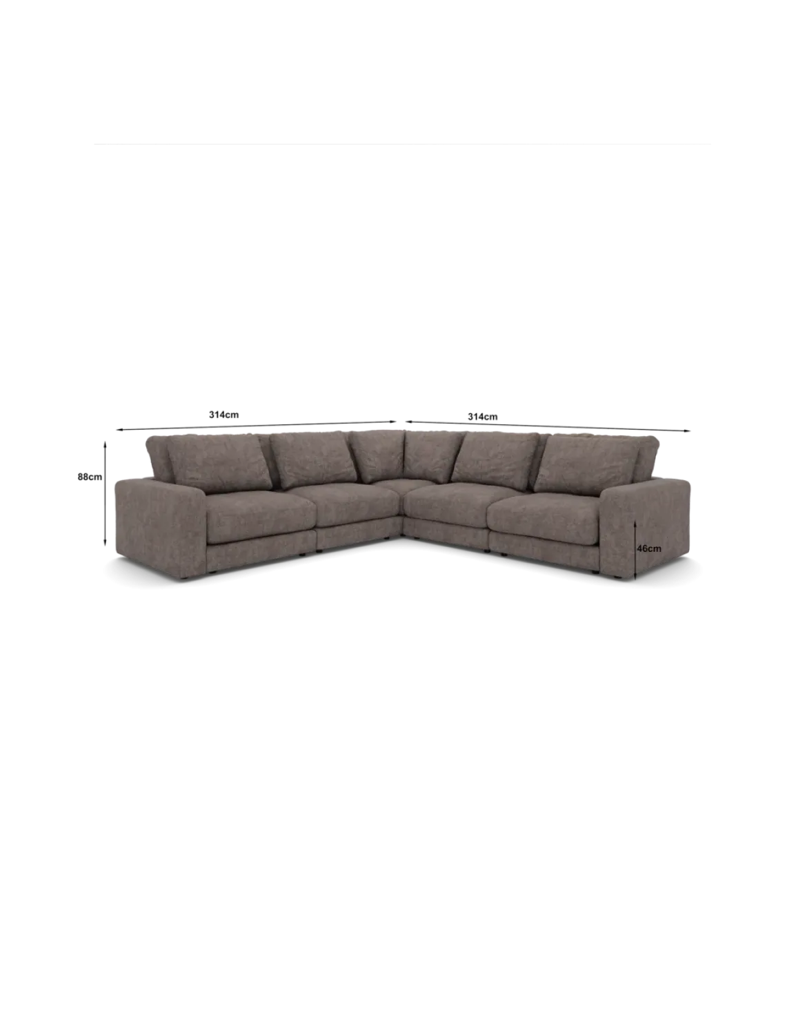 Rio hjørnesofa Vendbar symmetrisk opstilling