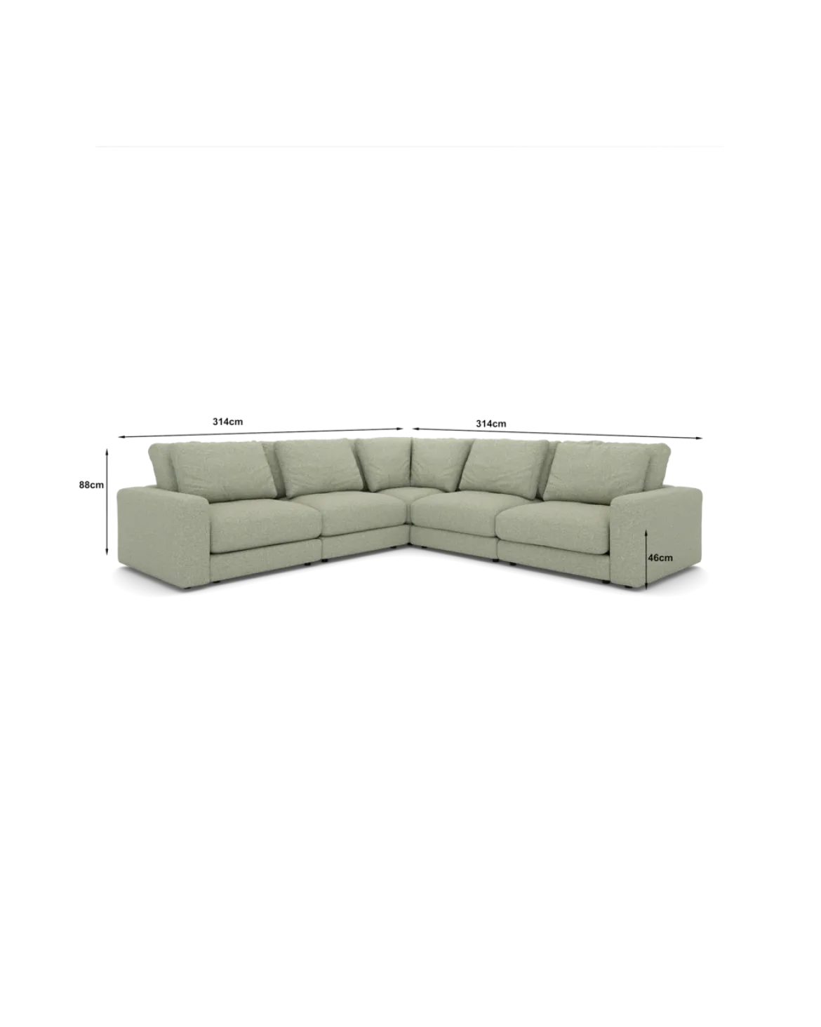 Rio hjørnesofa Vendbar symmetrisk opstilling