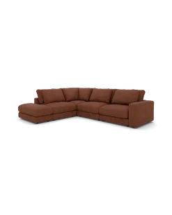Rio hjørnesofa Venstrevendt med pufafslutning