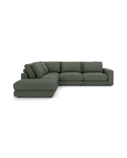 Rio hjørnesofa Venstrevendt med pufafslutning