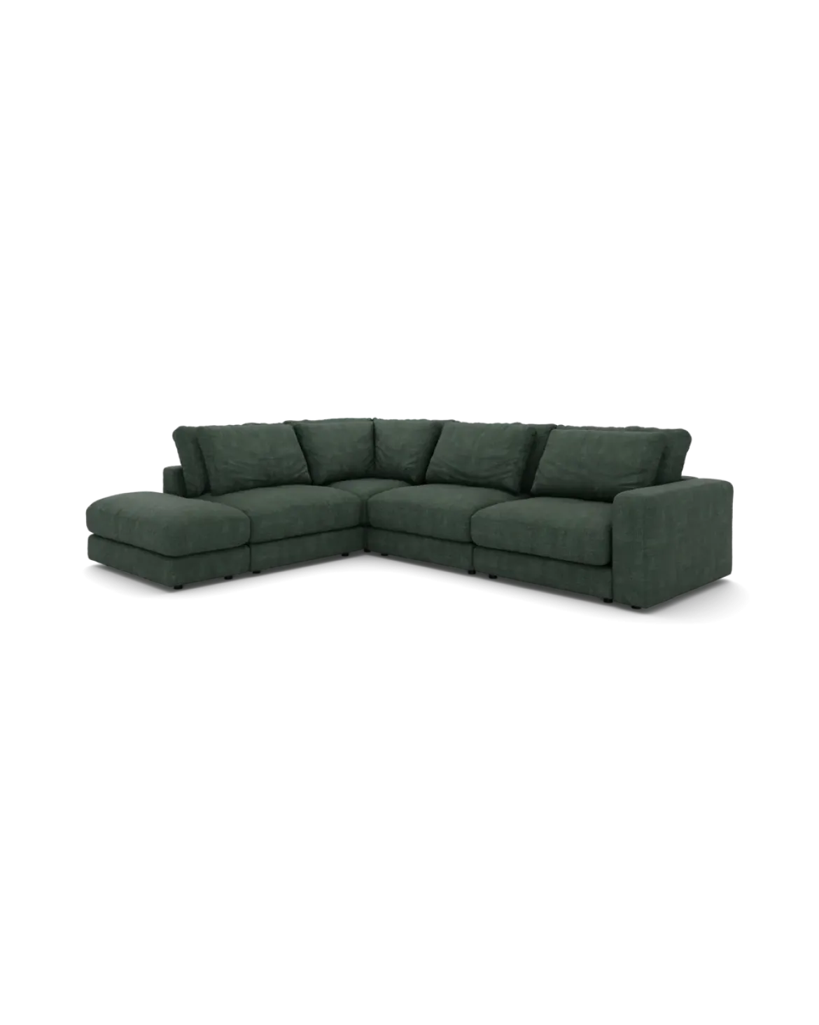 Rio hjørnesofa Venstrevendt med pufafslutning