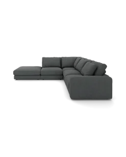 Rio hjørnesofa Venstrevendt med stor pufafslutning