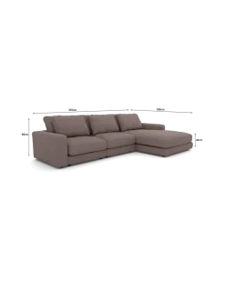 Rio Sofa Med chaiselong højre og bred arm
