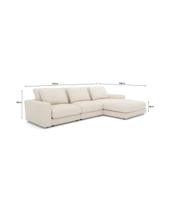 Rio Sofa Med chaiselong højre og bred arm