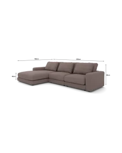 Rio Sofa Med chaiselong venstre og bred arm